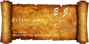 Erlitz Judit névjegykártya